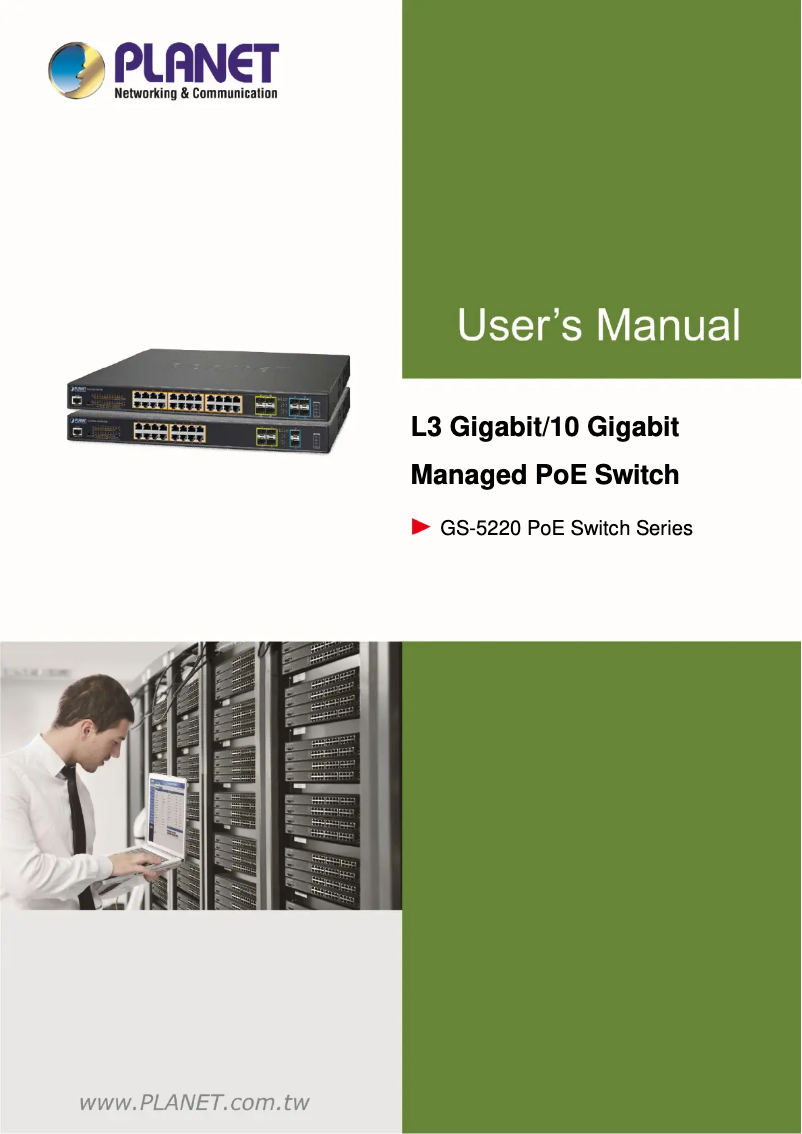 Page n°1 - Manuel utilisateur Planet GS-5220-24PL4XR