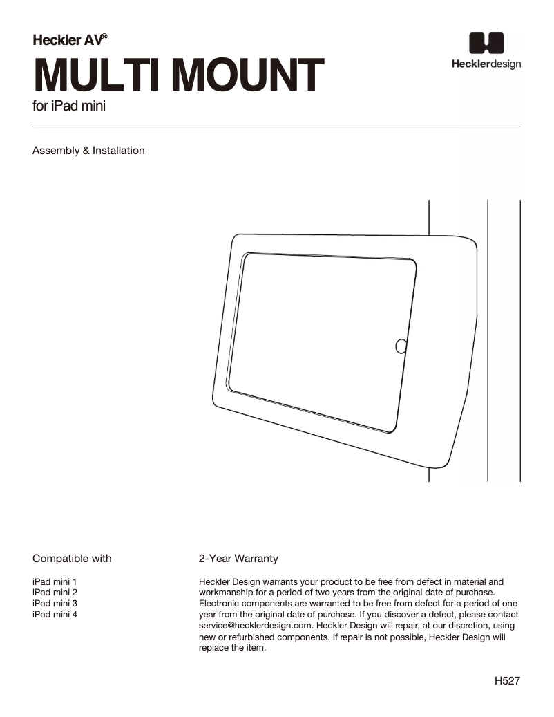 Page 1 de la notice Manuel utilisateur Heckler Design H527-GW