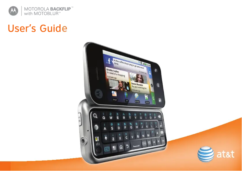 Page 1 de la notice Manuel utilisateur Motorola Backflip