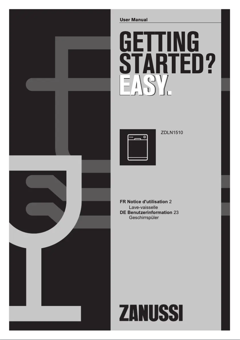Image de la première page du manuel de l'appareil ZDLN1510