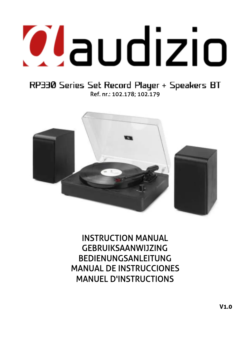 Page n°1 - Manuel utilisateur Audizio RP330
