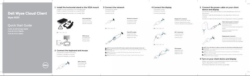 Imagen de la primera página del manual del dispositivo Wyse 5030