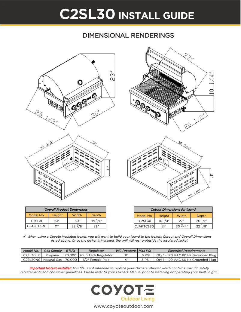 Page 1 de la notice Guide de démarrage rapide Coyote C2SL30LP-FS