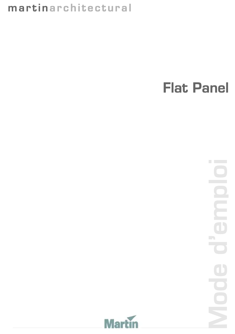 Image de la première page du manuel de l'appareil Flat Panel