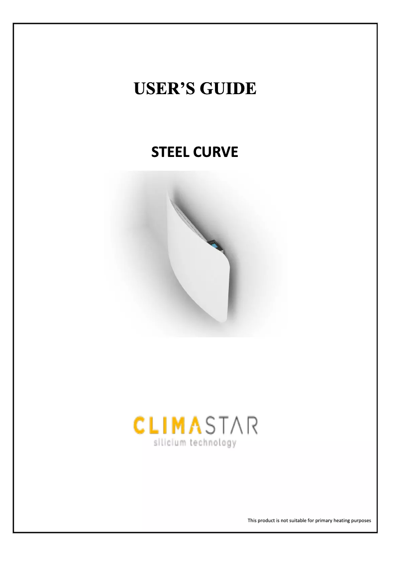 Page 1 de la notice Manuel utilisateur Climastar EcoStone Slim500BV