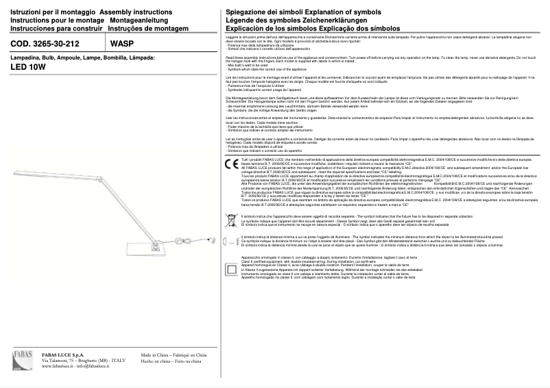 Image de la première page du manuel de l'appareil Wasp