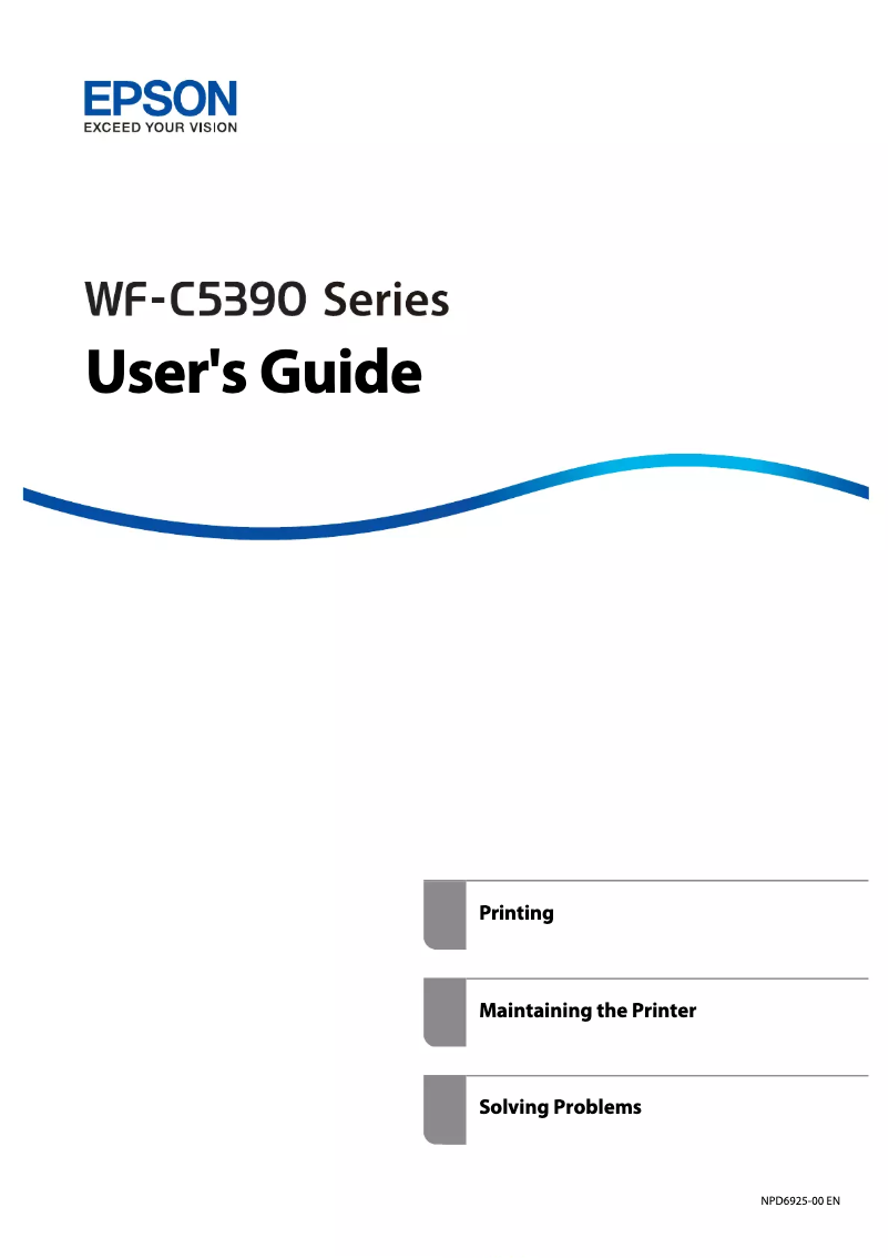 Page 1 de la notice Manuel utilisateur Epson WorkForce Pro WF-C5390