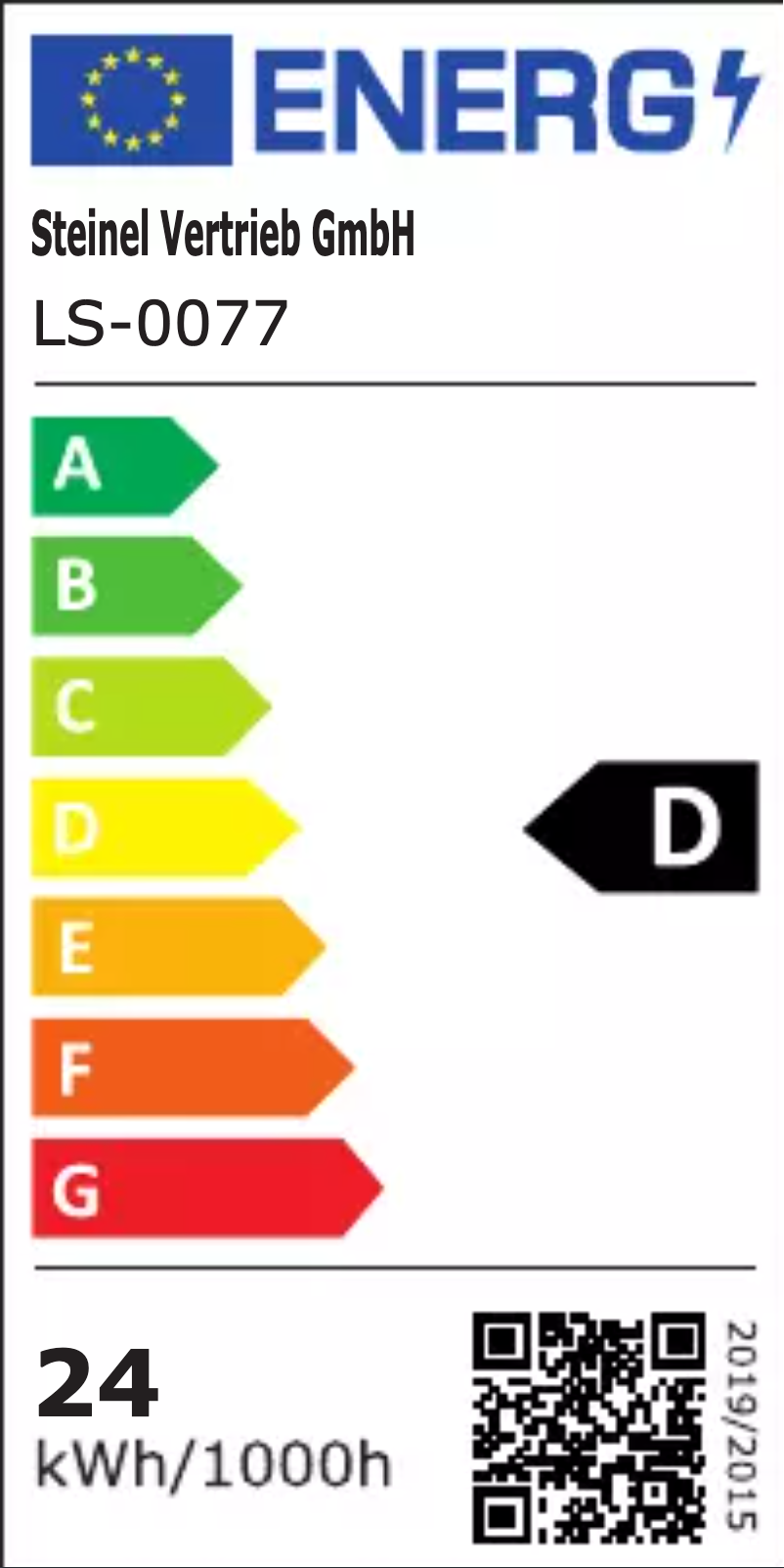 Page 1 de la notice Label énergétique Steinel RS PRO R30 Basic SC