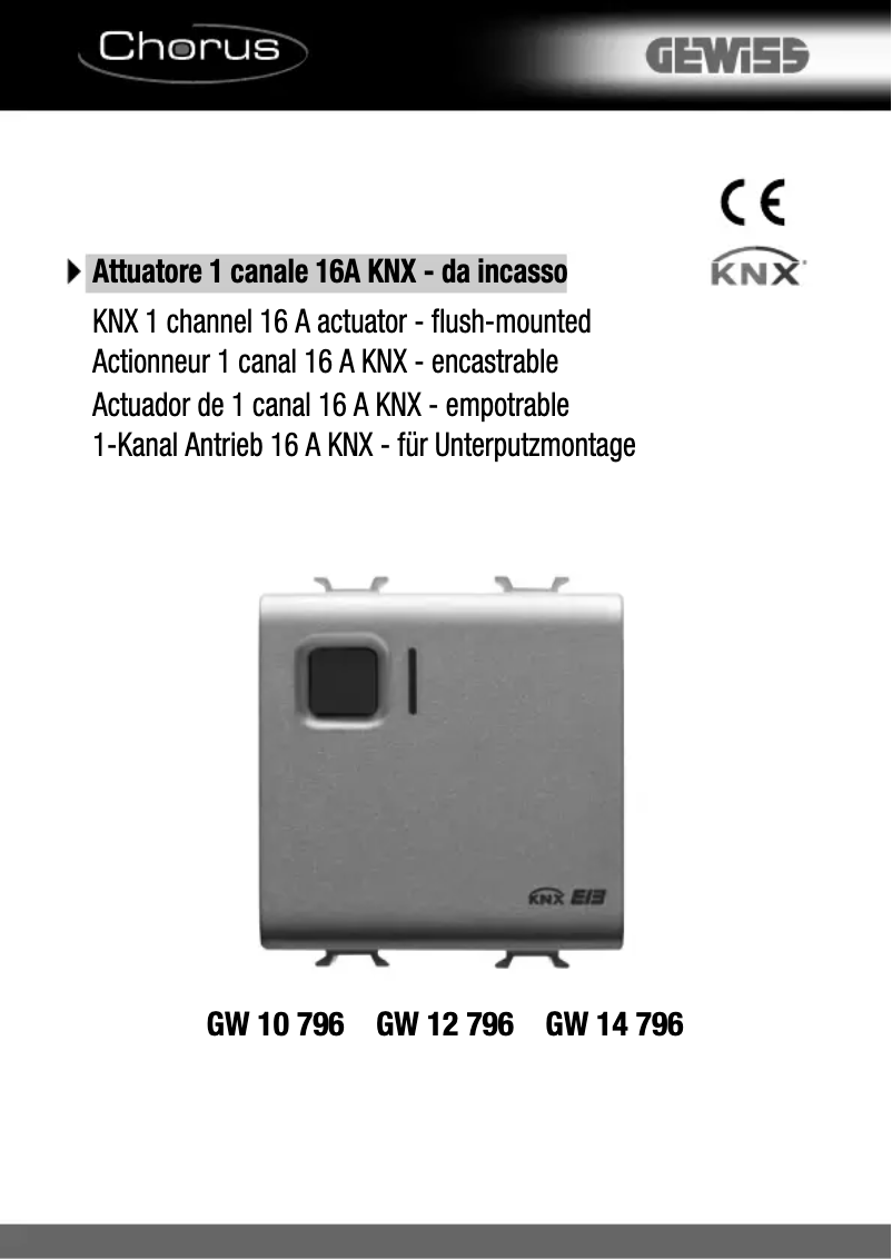 Image de la première page du manuel de l'appareil GW12796