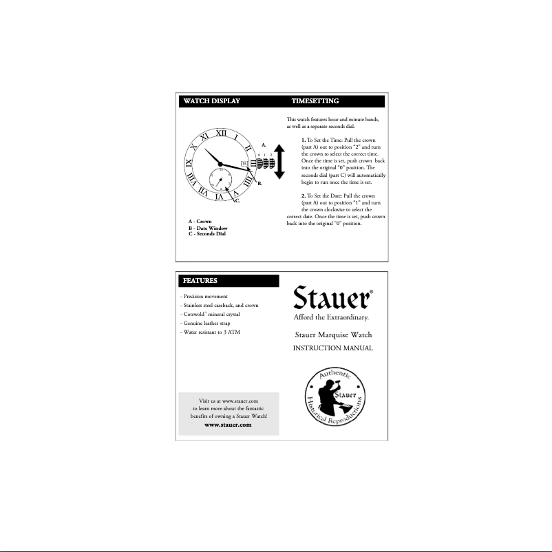 Page 1 de la notice Manuel utilisateur Stauer 38435