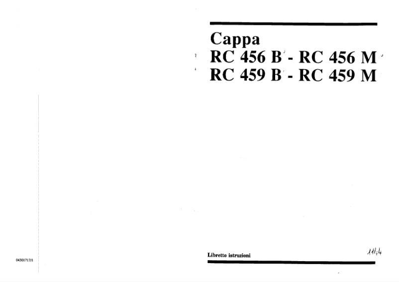 Page n°1 - Manuel utilisateur Rex RC456M
