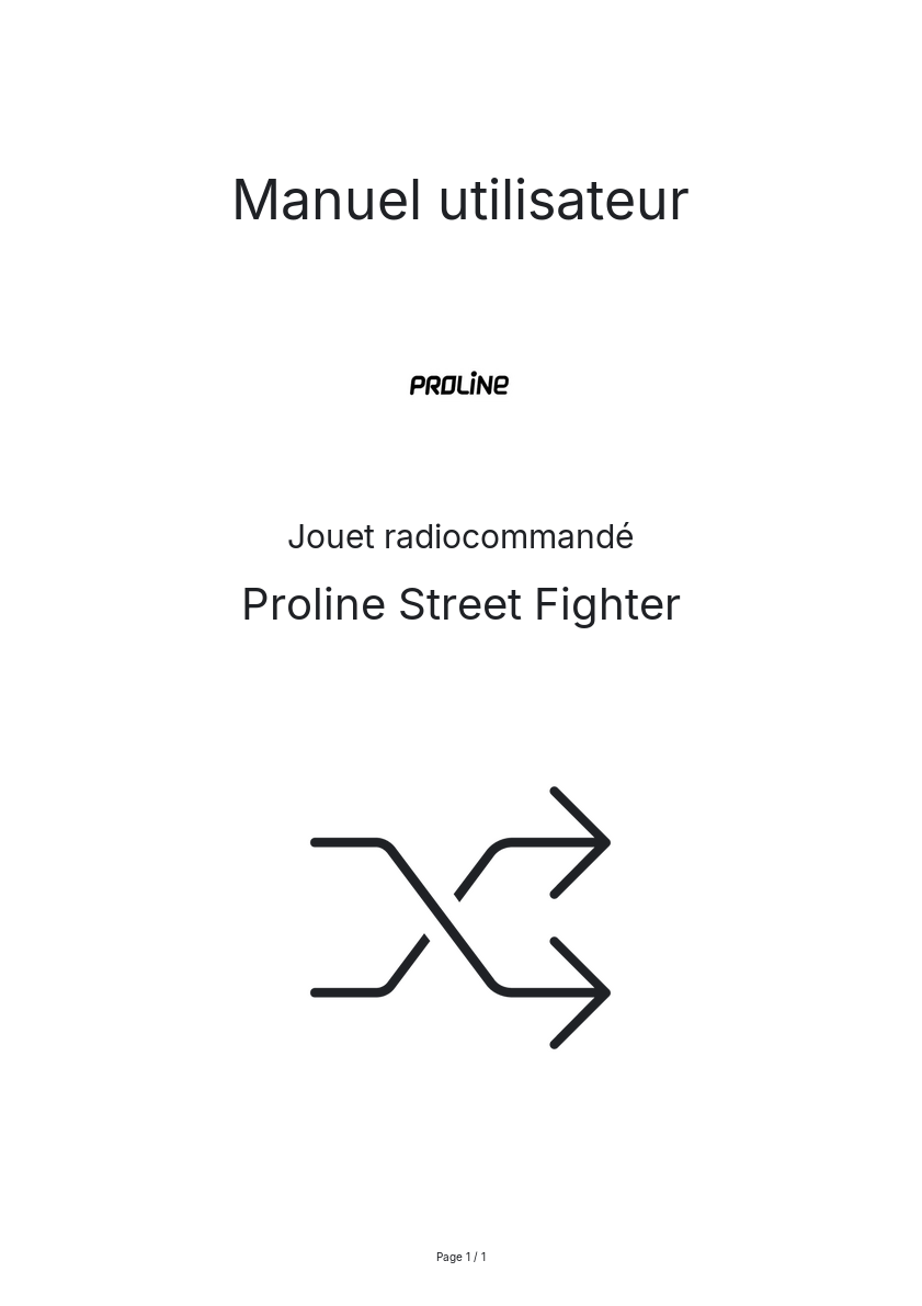 Image de la première page du manuel de l'appareil Street Fighter