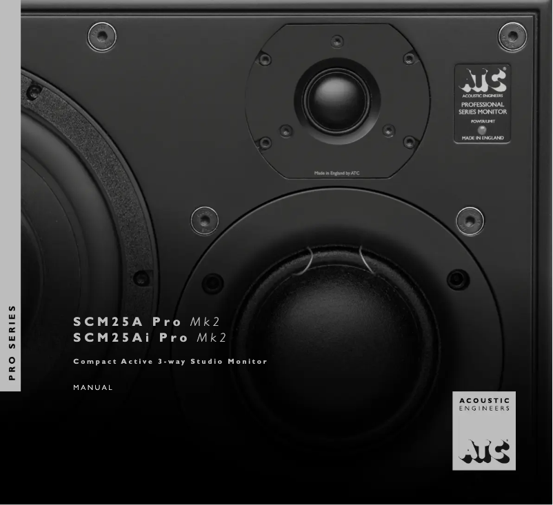 Page 1 de la notice Manuel utilisateur ATC SCM25A Pro Mk2