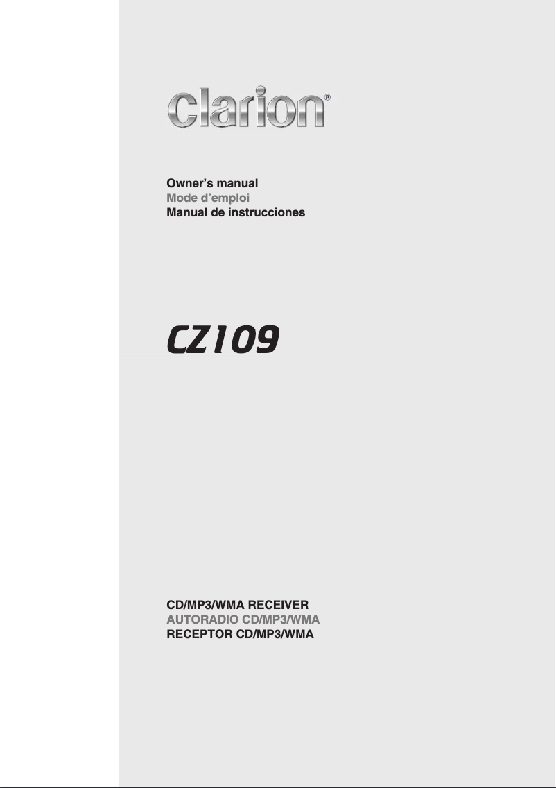 Image de la première page du manuel de l'appareil CZ109