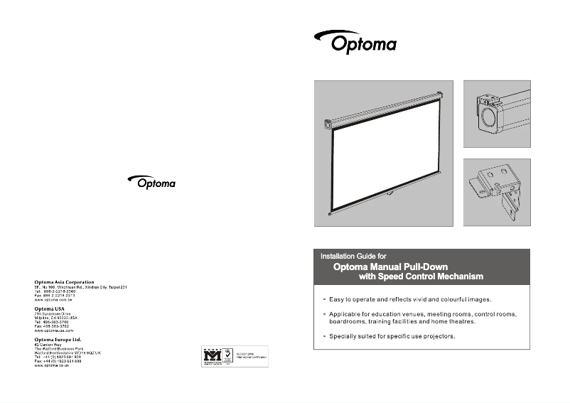 Page n°1 - Manuel utilisateur Optoma DS-3072PMG
