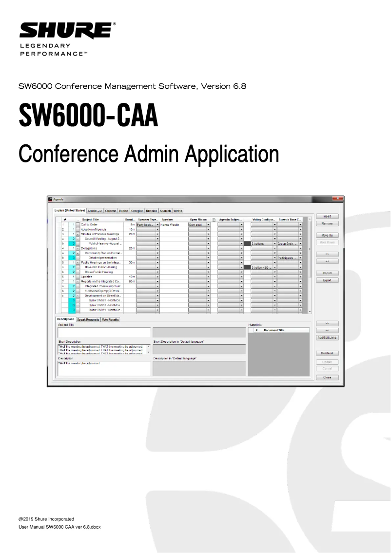 Image de la première page du manuel de l'appareil SW6000