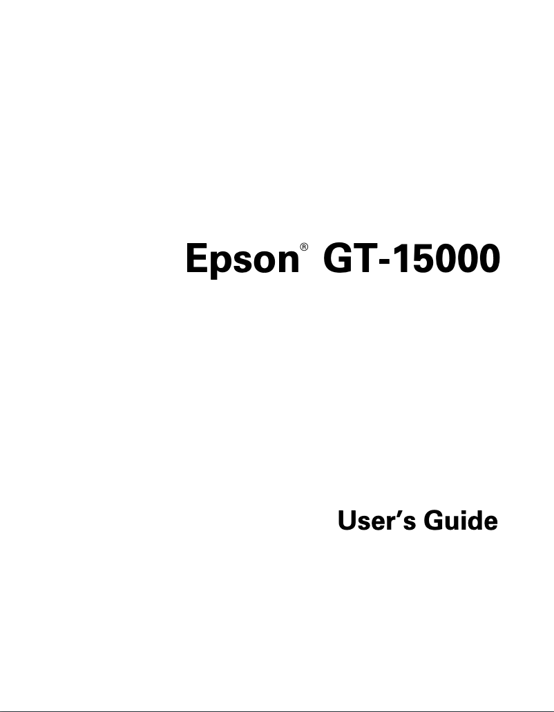 Página 1 del manual Manual de usuario Epson GT-15000