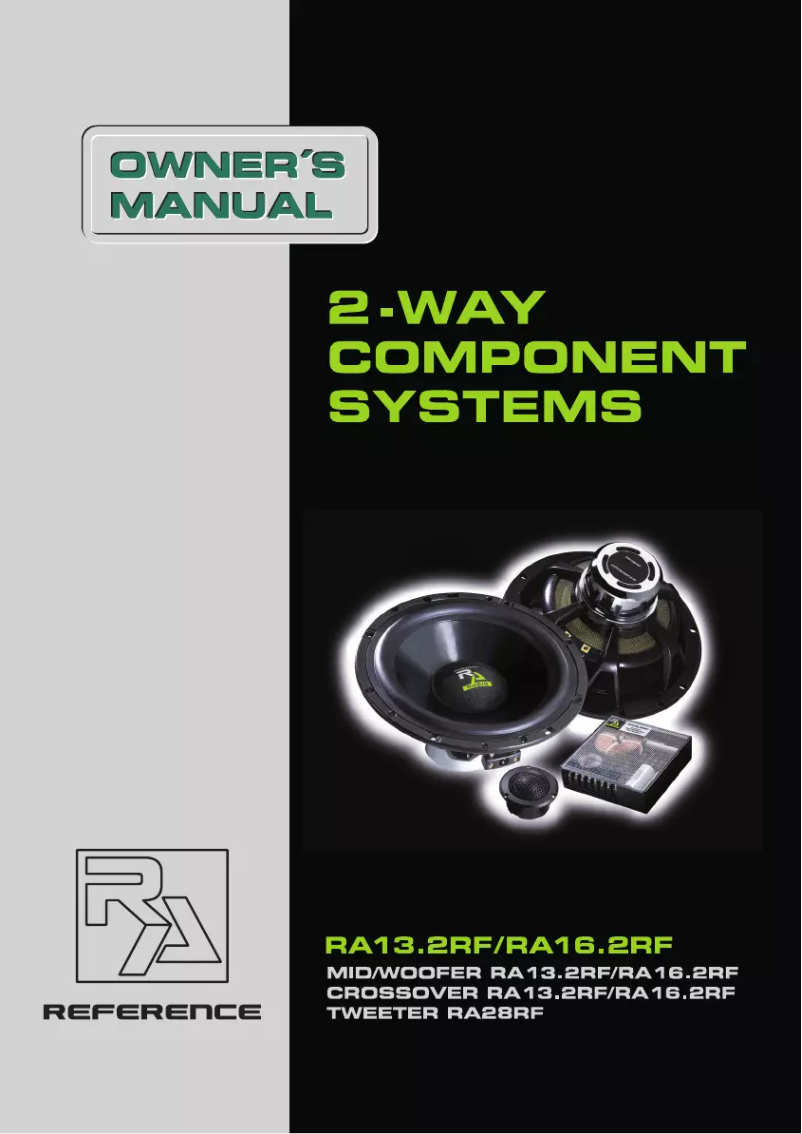 Image de la première page du manuel de l'appareil RA13.2RF