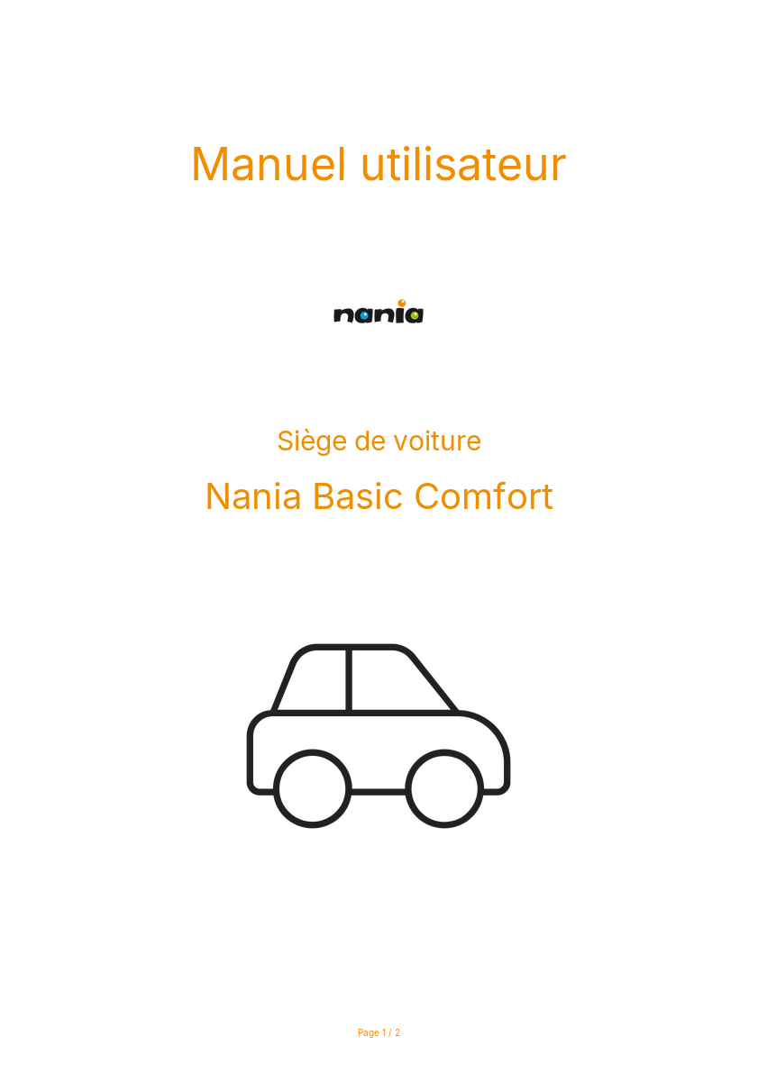 Image de la première page du manuel de l'appareil Basic Comfort