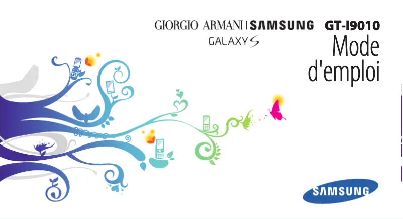 Page 1 de la notice Manuel utilisateur Samsung GT-I9010
