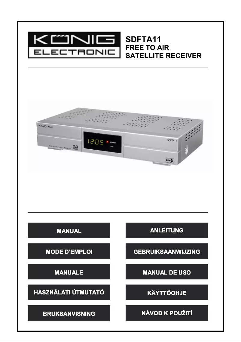 Page n°1 - Manuel utilisateur Konig SAT-SDFTA11BL