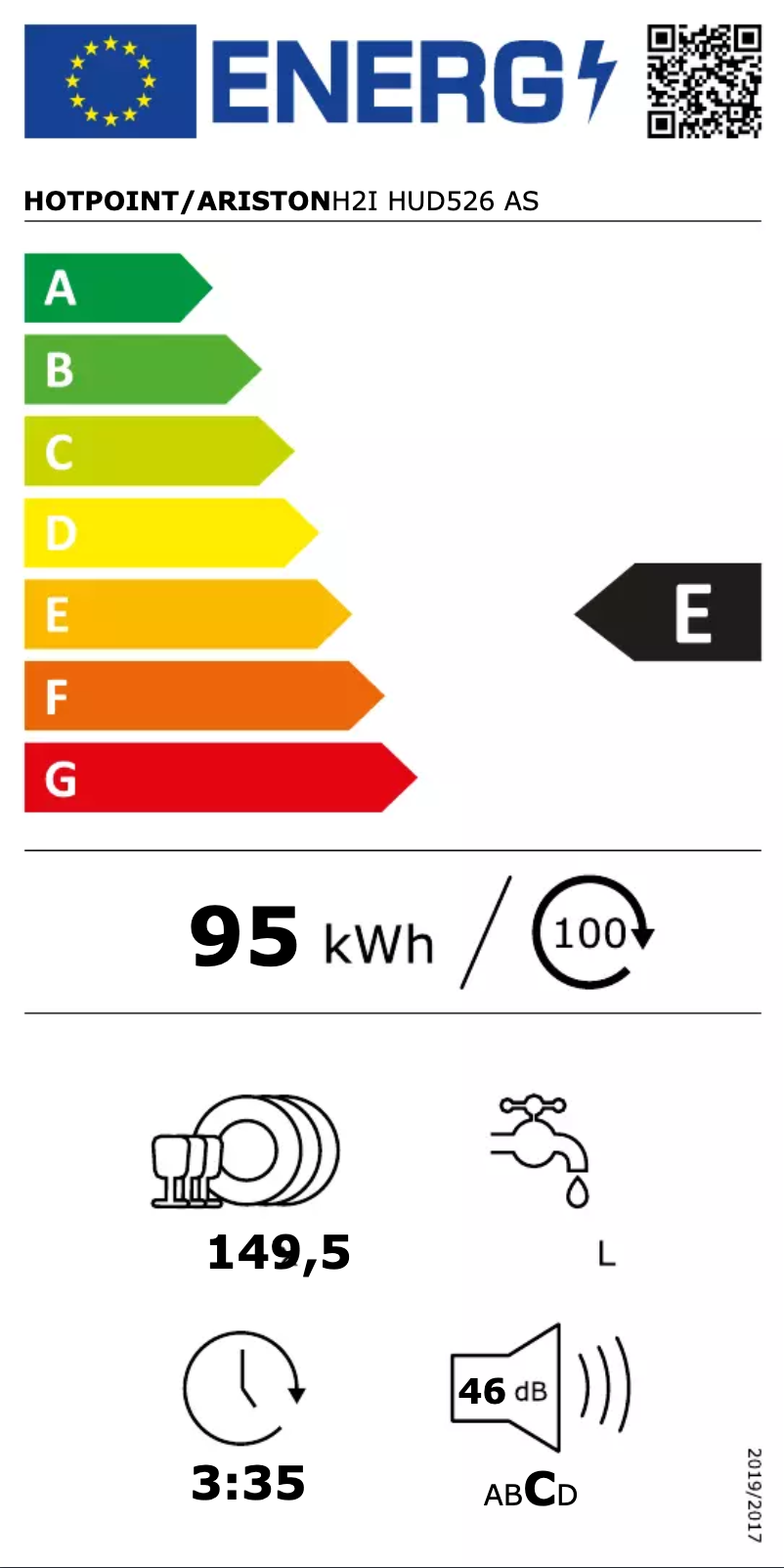 Page n°1 - Manuel utilisateur Hotpoint H2I HUD526 AS