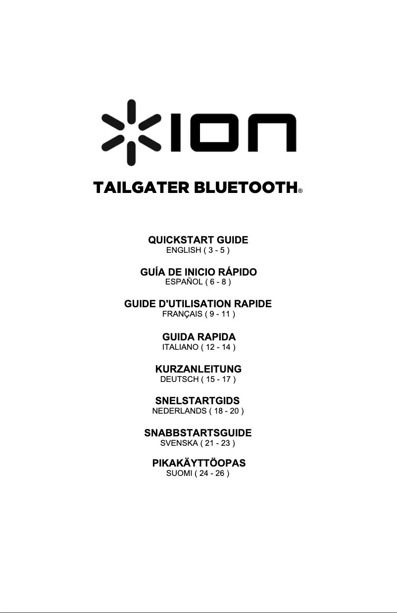 Page 1 of the manual User Manual ION World Rocker