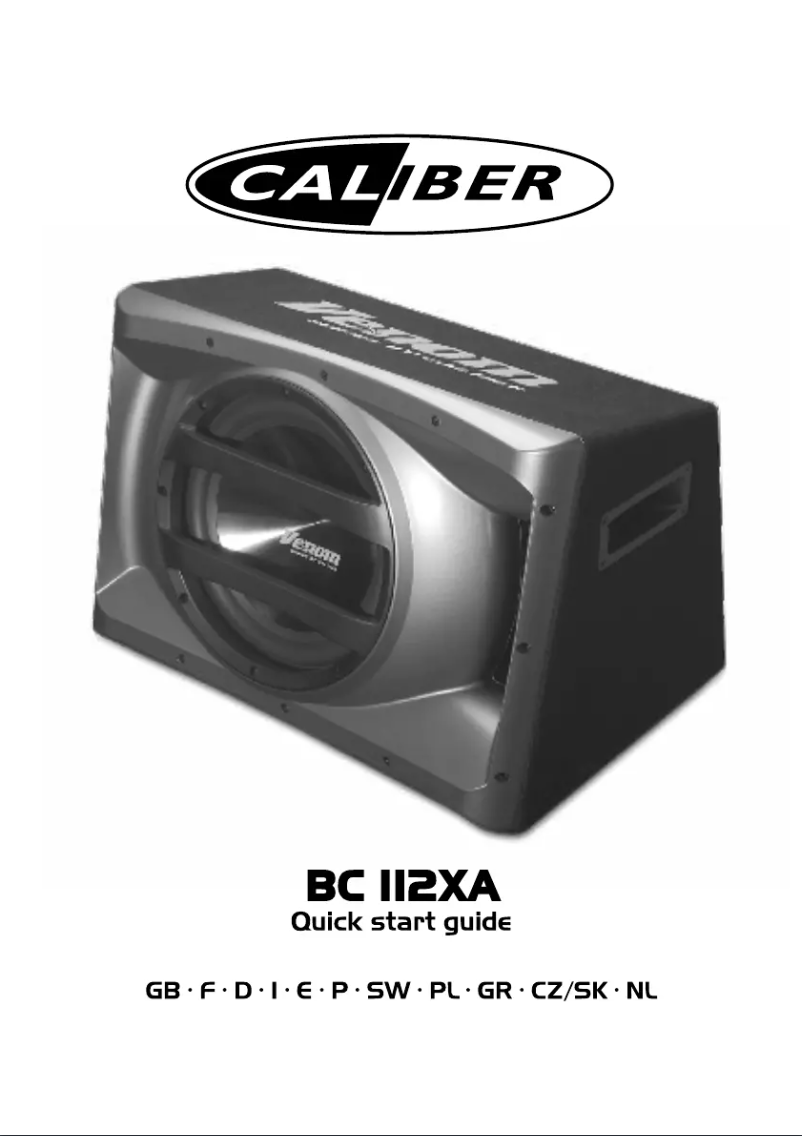 Page n°1 - Manuel utilisateur Caliber BC 112XA