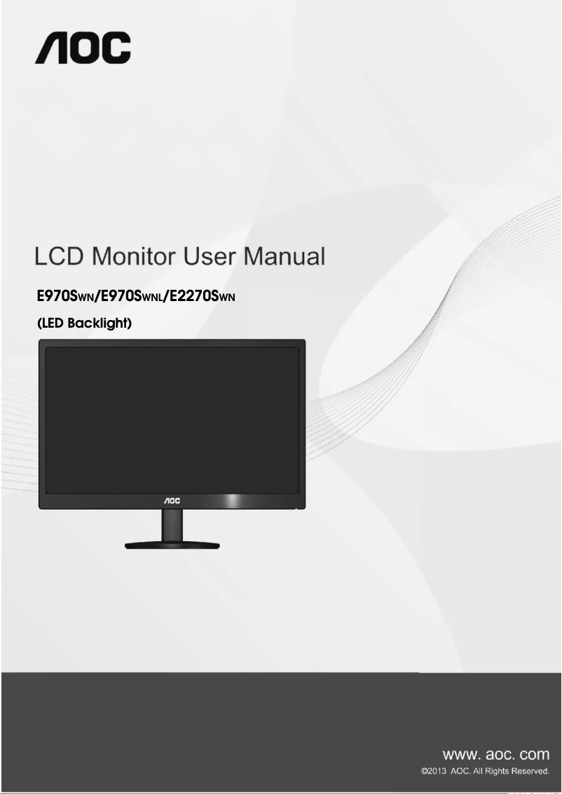 Image de la première page du manuel de l'appareil E970SWNL