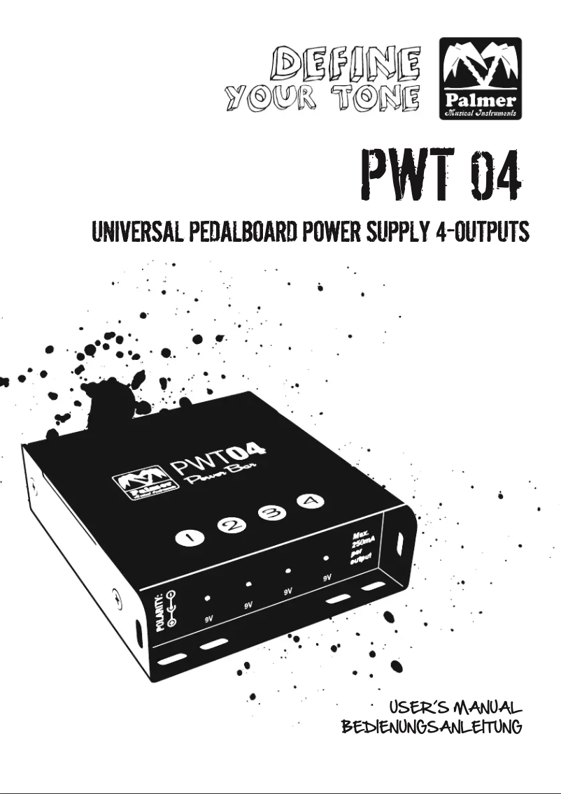 Image de la première page du manuel de l'appareil PWT 04