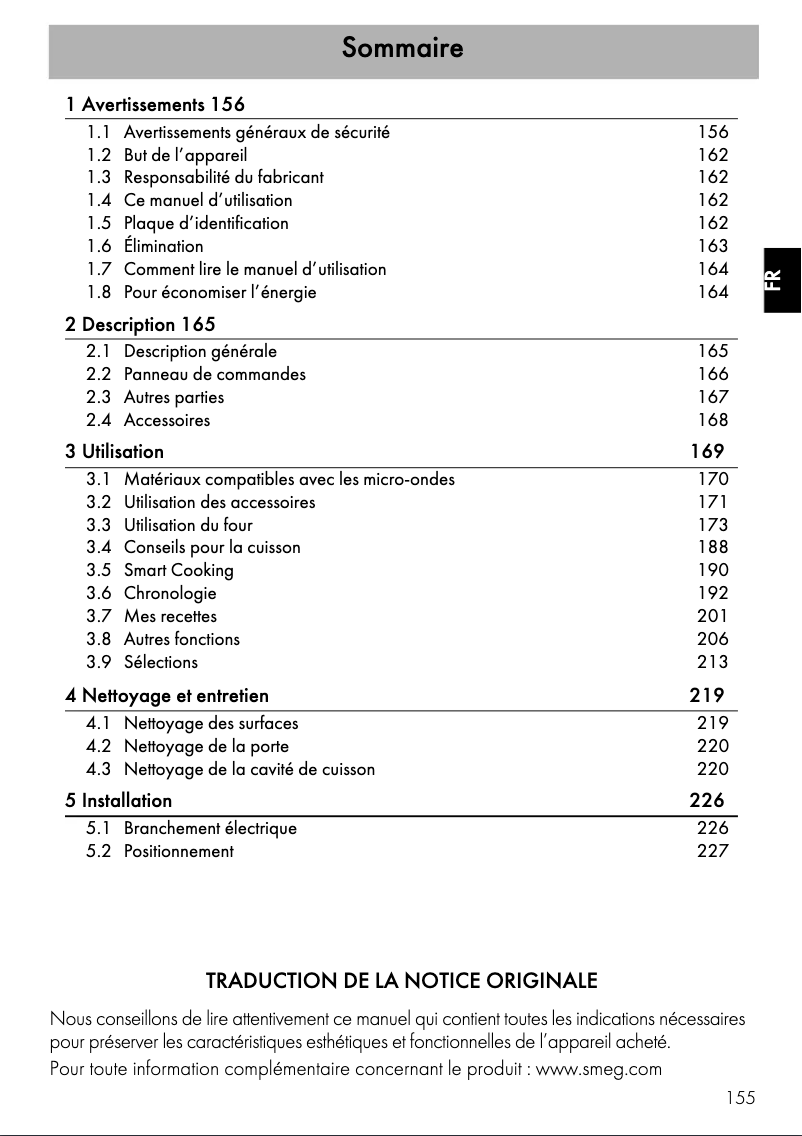 Image de la première page du manuel de l'appareil SF4604WMCNR