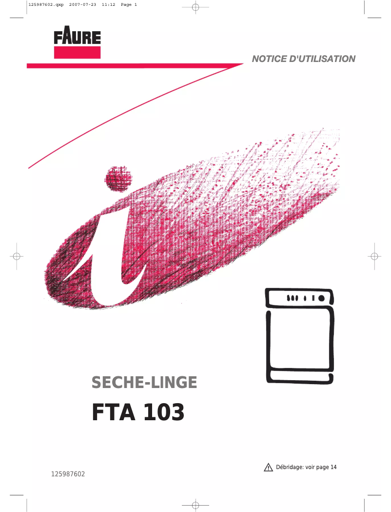 Page 1 de la notice Manuel utilisateur Faure FTA103