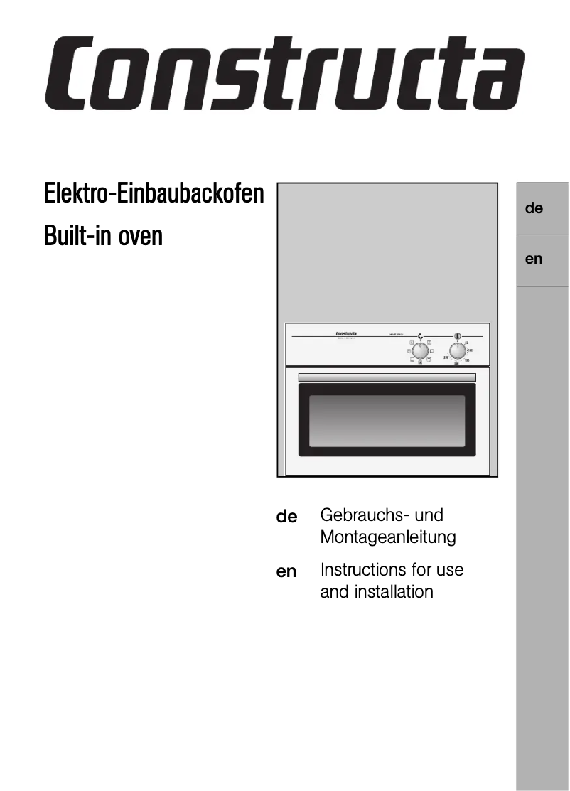 Page n°1 - Manuel utilisateur Constructa CF74850