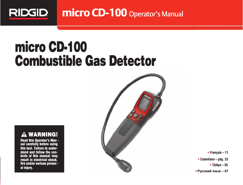 Image de la première page du manuel de l'appareil Micro CD-100