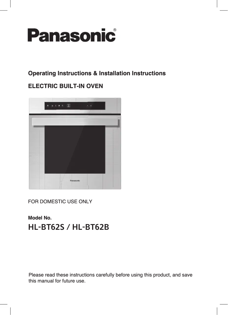 Page 1 de la notice Manuel utilisateur Panasonic HL-BT62S