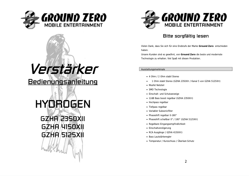 Página 1 del manual Manual de usuario Ground Zero GZHA 5125 X