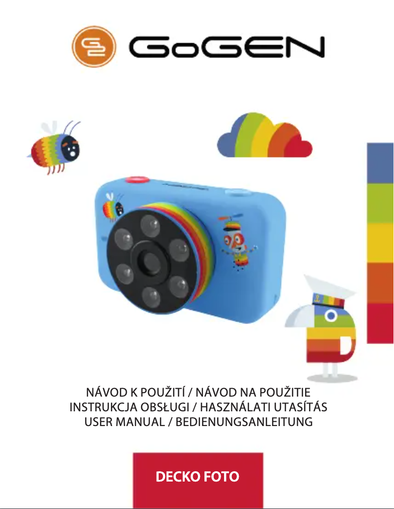 Page 1 de la notice Manuel utilisateur GoGen DECKO FOTO