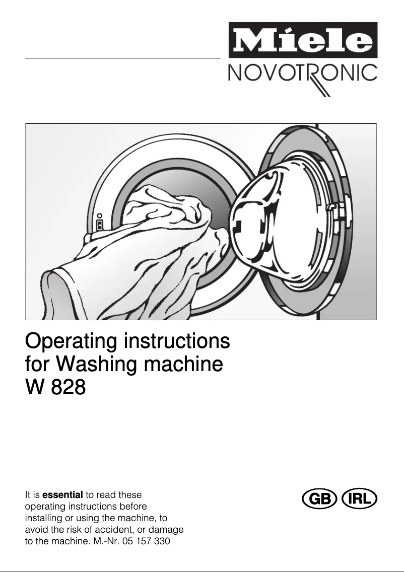 Page n°1 - Manuel utilisateur Miele W 828