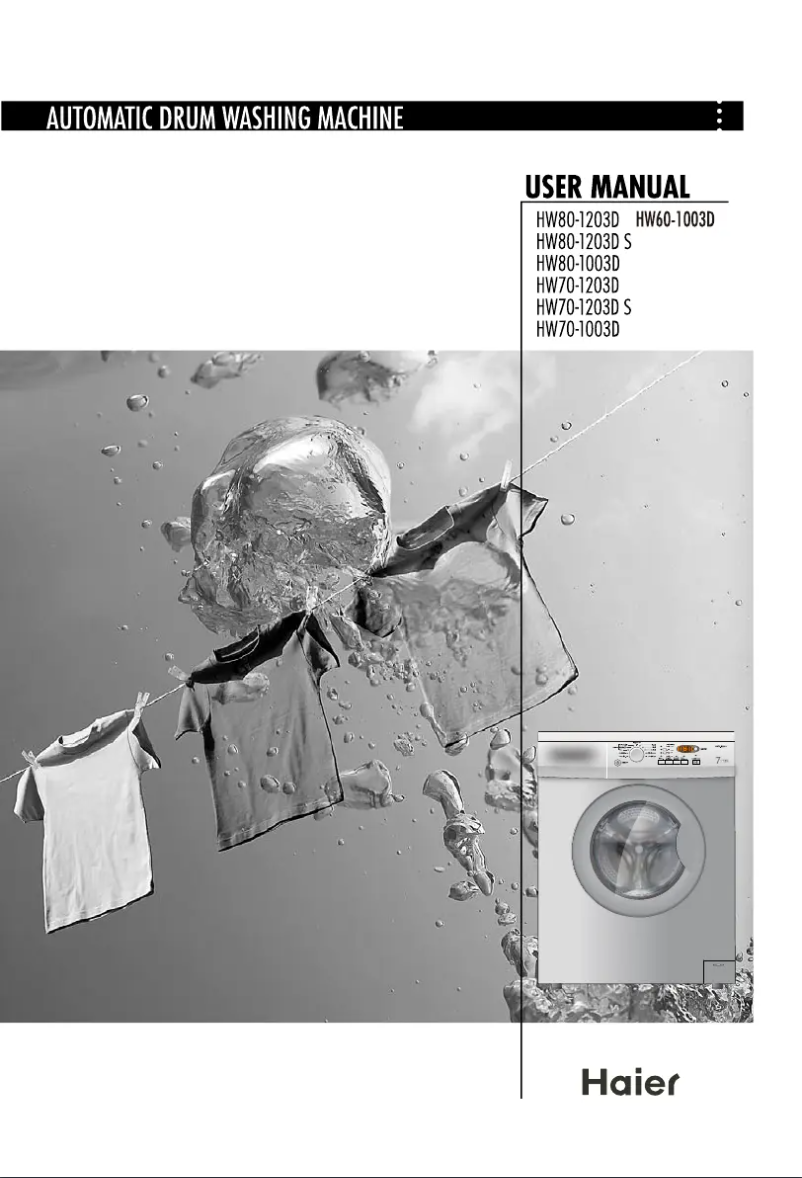 Page 1 de la notice Manuel utilisateur Haier HW70-1202D-F