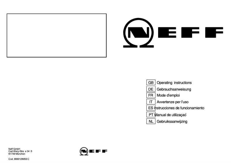 Page n°1 - Manuel utilisateur Neff T 2344W1
