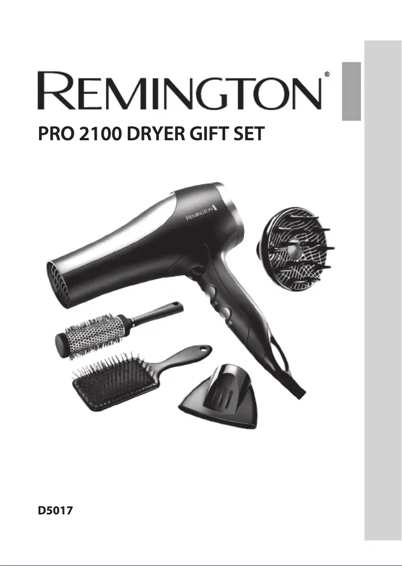 Page n°1 - Manuel utilisateur Remington D5017