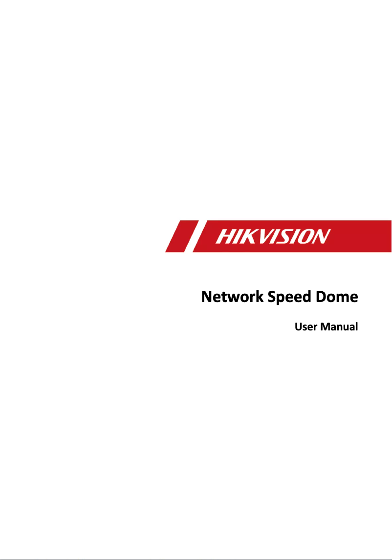 Page n°1 - Manuel utilisateur Hikvision DS-2DF6A832X-DE3
