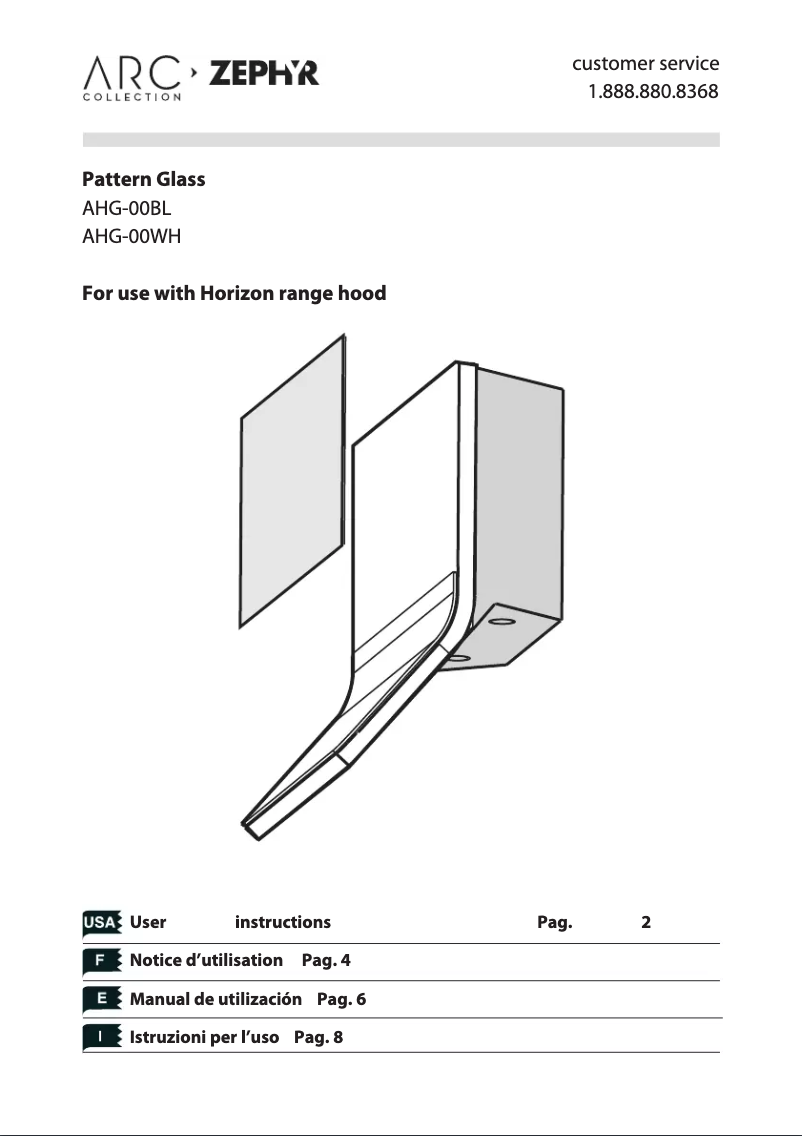 Page n°1 - Manuel utilisateur Zephyr AHG00WH