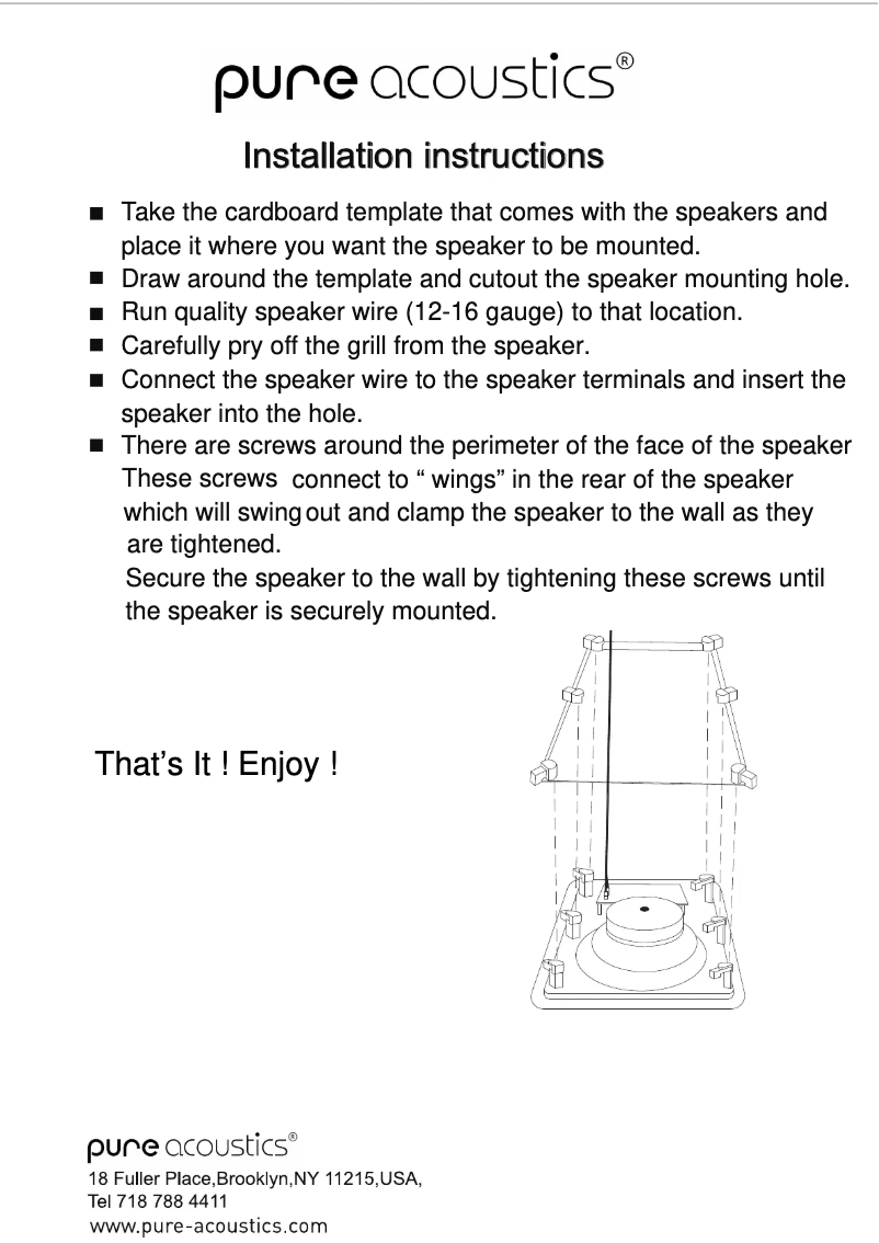 Page 1 de la notice Manuel utilisateur Pure Acoustics NRX-465