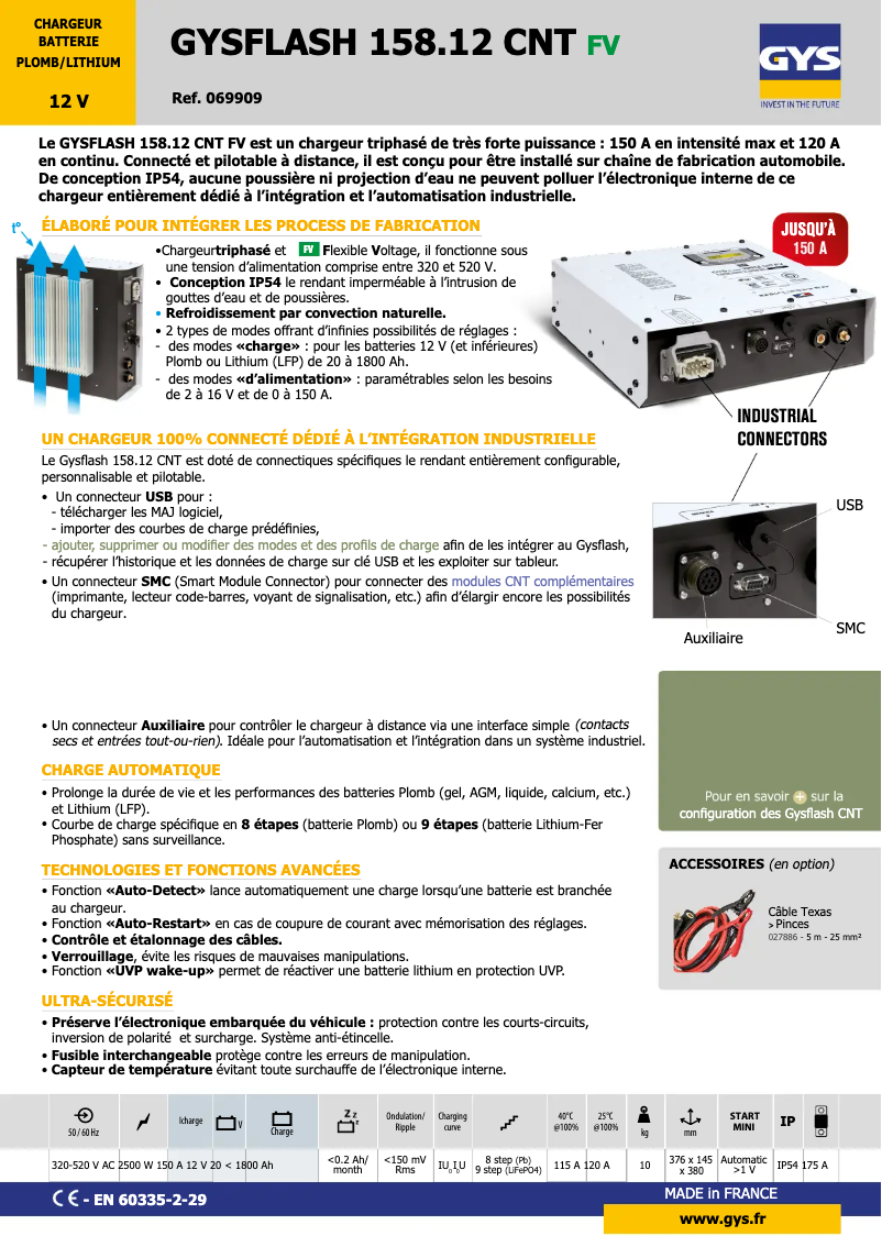 Image de la première page du manuel de l'appareil Gysflash 158.12 CNT FV