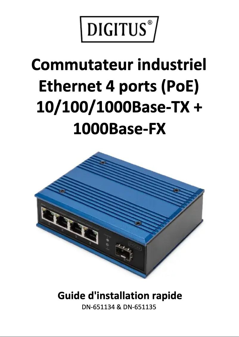 Image de la première page du manuel de l'appareil DN-651135