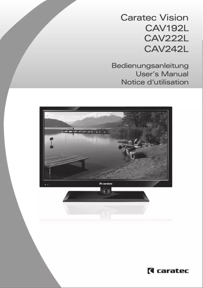 Page 1 de la notice Manuel utilisateur Caratec CAV192L