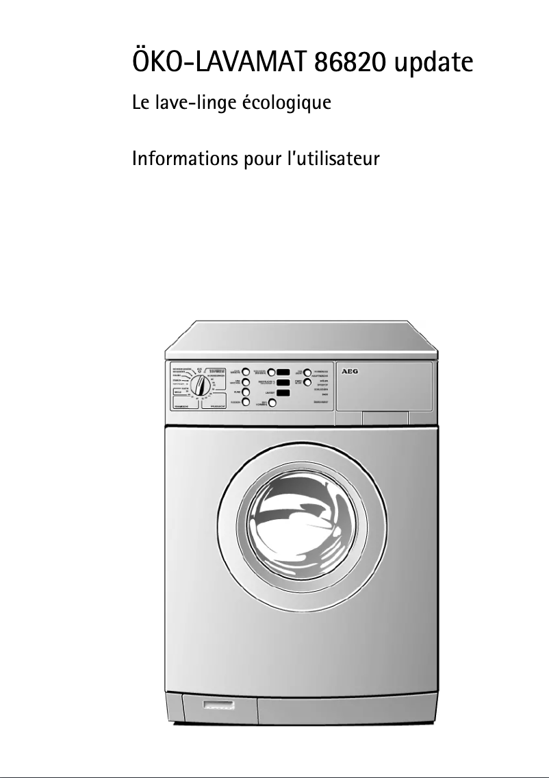 Página 1 del manual Manual de usuario AEG Lavamat 86820