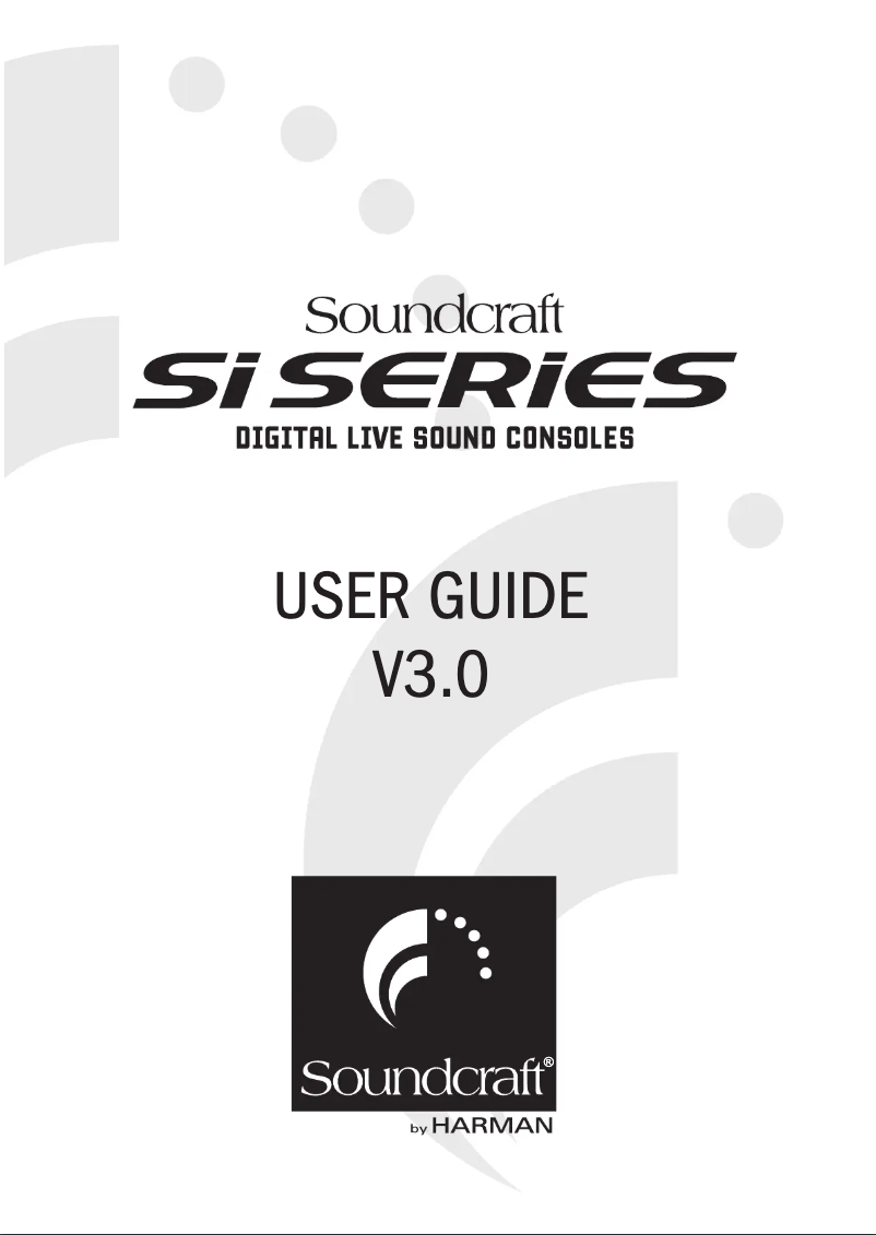 Page n°1 - Guide de démarrage rapide Soundcraft Si2+