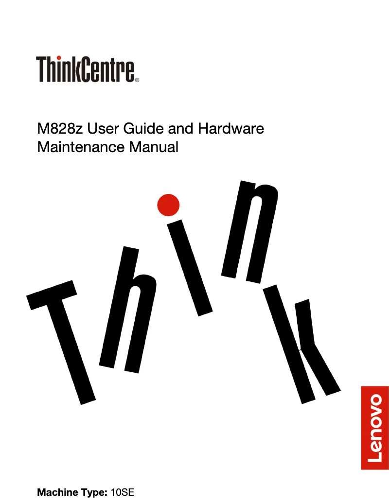 Image de la première page du manuel de l'appareil ThinkCentre M828z